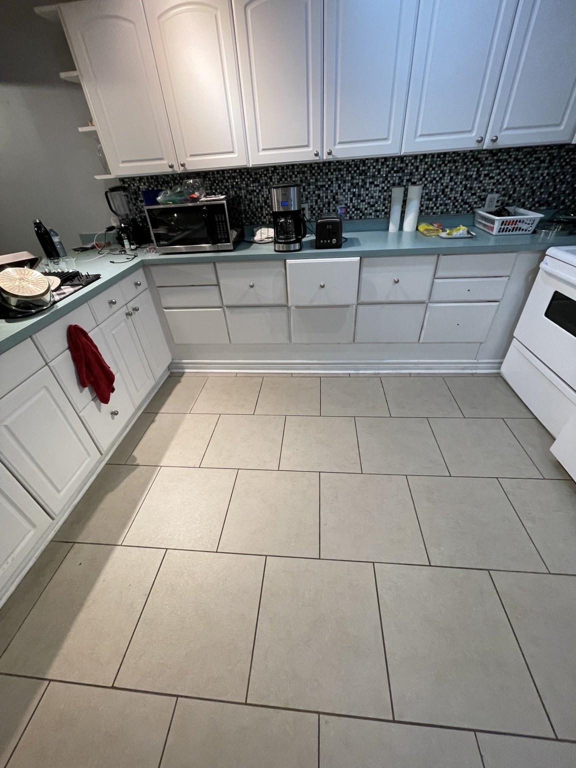 The basement kitchen before the renovation.